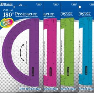 ASST COLOR 6 INCH PROTRACTOR